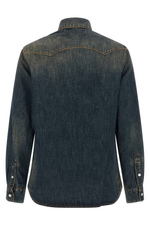 'Western' Denim Shirt Blue