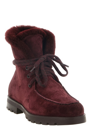 Замшеві ботильйони бордового кольору SANTONI WTDR71048SYRAPFRB30