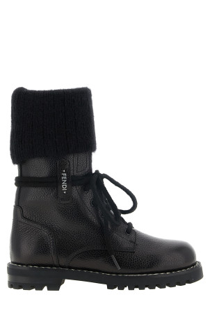 'Fendi Commando' ankle boots Black
