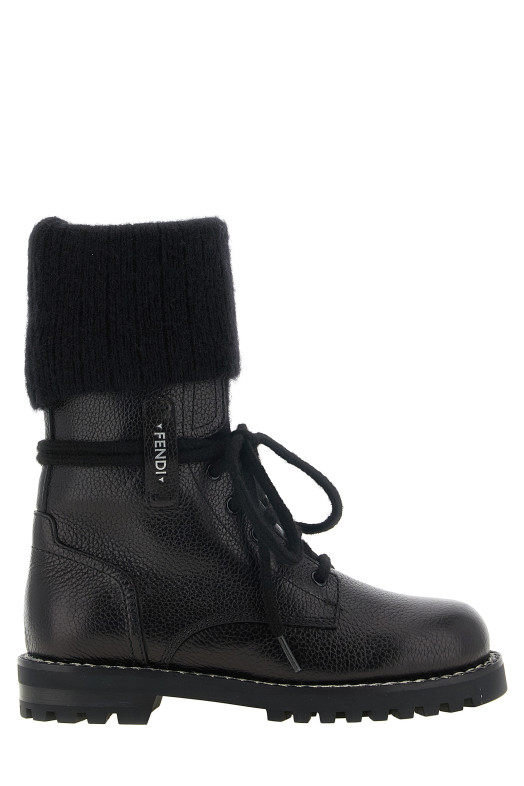 'Fendi Commando' ankle boots Black