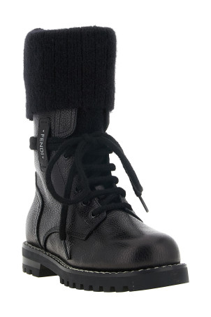 'Fendi Commando' ankle boots Black