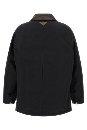 Padded canvas jacket Black