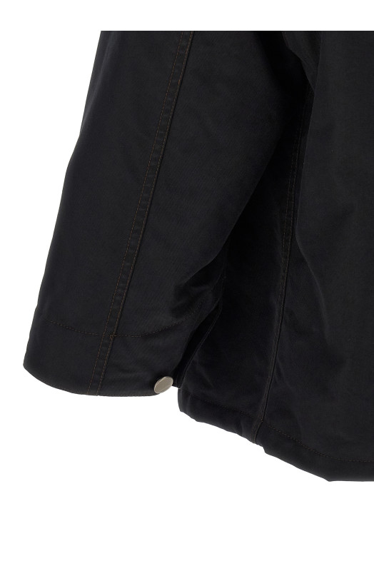 Padded canvas jacket Black