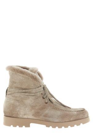Замшевые ботильоны бежевого цвета SANTONI WTDR71048TGRAPFRM45