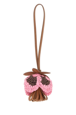 Multicolor leather and raffia charm MIU MIU (5TL4982IG8)