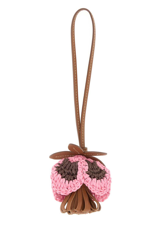 Multicolor leather and raffia charm MIU MIU (5TL4982IG8)