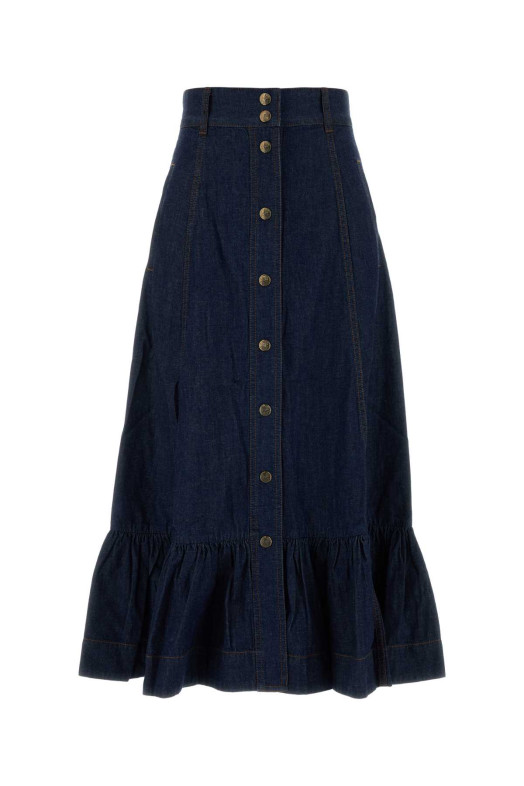 Blue denim Aster skirt ZIMMERMANN (7197SSS261)