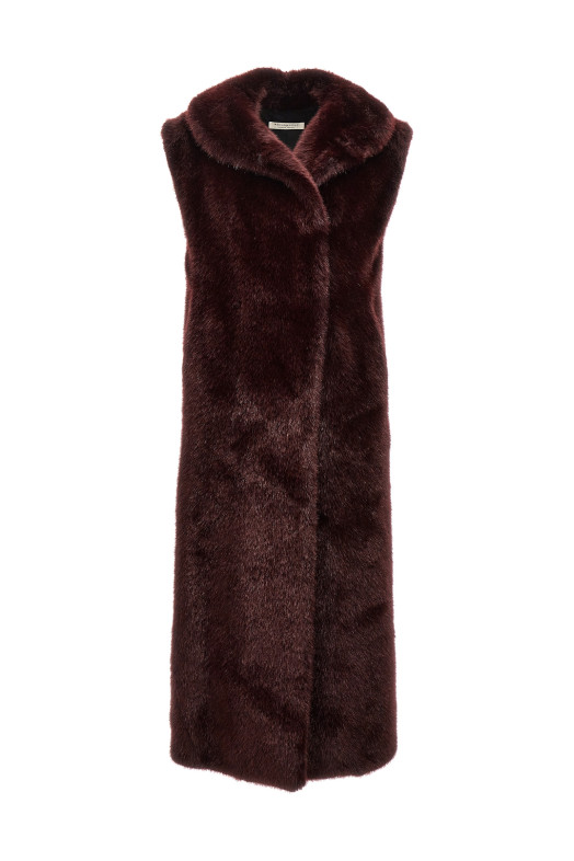 Extra long faux fur vest Red Extra long faux fur vest Red