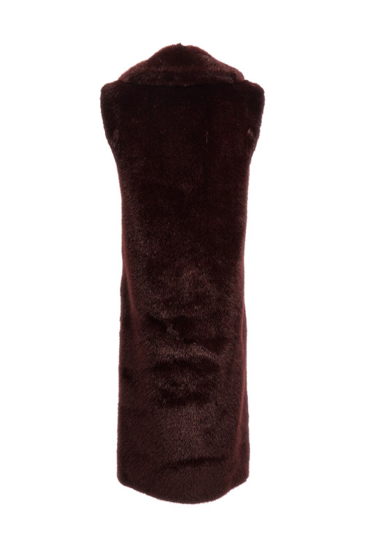Extra long faux fur vest Red Extra long faux fur vest Red