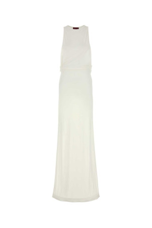 White crepe long dress GUCCI (822831ZAMI7)