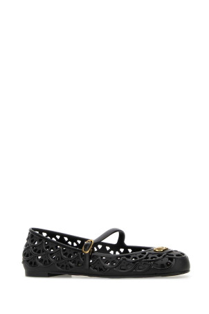 Black rubber VLogo Signature ballerinas Black VALENTINO GARAVANI (9W2S0PV9RMC)