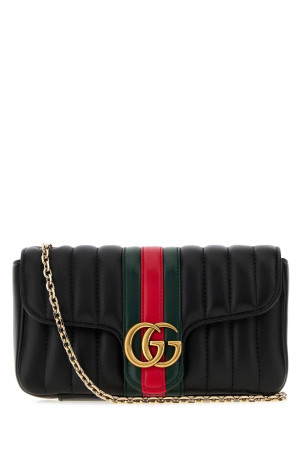 Black nappa leather small Jetset GG Marmont crossbody GUCCI (A006X1AAG8N)