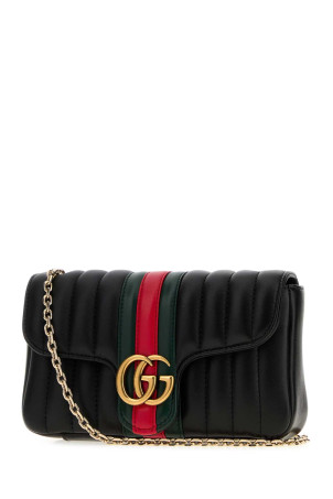 Black nappa leather small Jetset GG Marmont crossbody GUCCI (A006X1AAG8N)