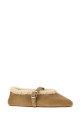 Beige suede ballerinas ALAIA (AA3A029I048)