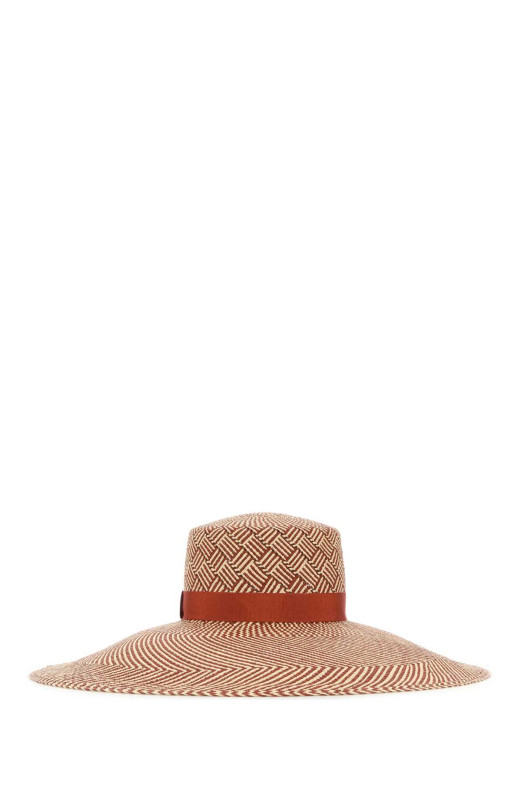Two-tone straw hat AGNONA (AK1104YU3063)