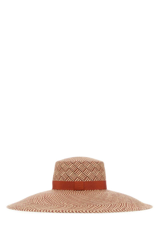 Two-tone straw hat AGNONA (AK1104YU3063)