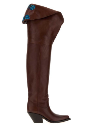 Chocolate leather Azelan boots CHLOE (CH26W21N1M)