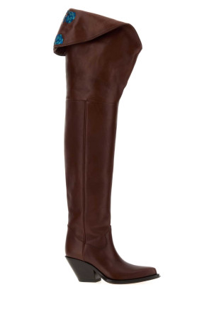 Chocolate leather Azelan boots CHLOE (CH26W21N1M)