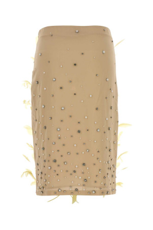 Skin pink crepe skirt DES PHEMMES (D206GB)