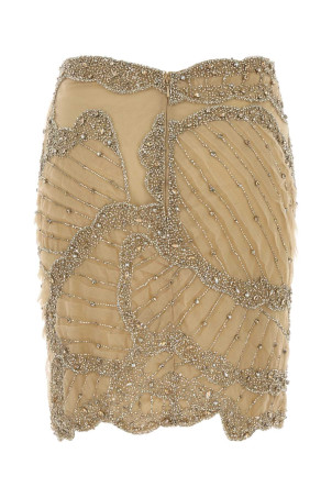 Beige tulle skirt Beige COSTARELLOS (SS2653)