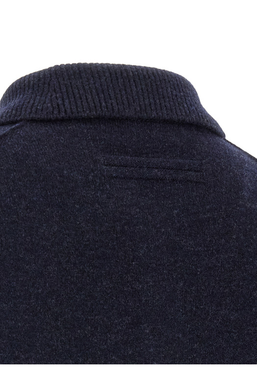 Поло из шерсти и кашемира, синего цвета ZEGNA UIB60A4132B99