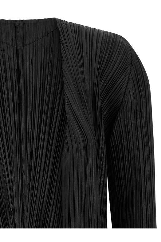 'Mellow Pleats' cardigan Black