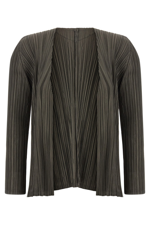 'Mellow Pleats' cardigan Green