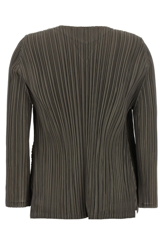 'Mellow Pleats' cardigan Green