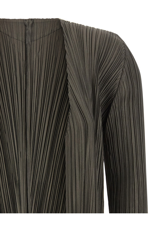 'Mellow Pleats' cardigan Green
