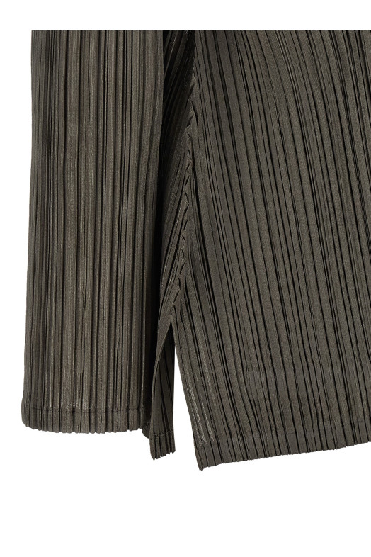 'Mellow Pleats' cardigan Green