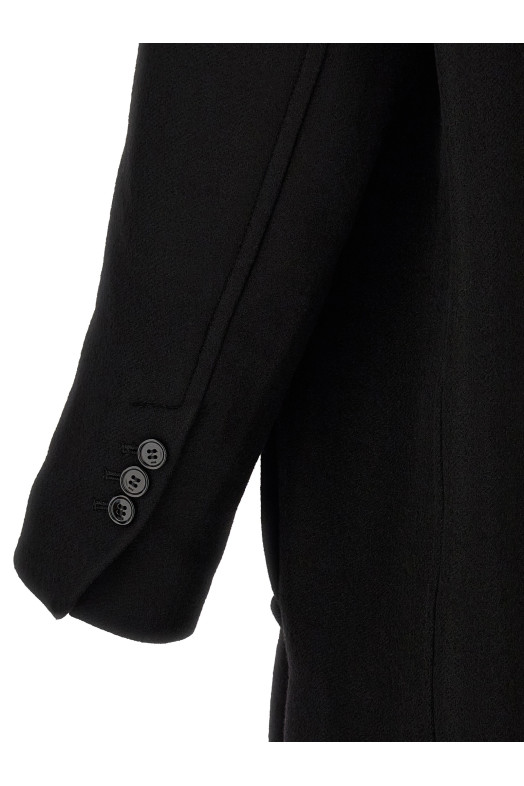 Gabardine coat Black