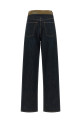 Raw cut waist jeans Blue