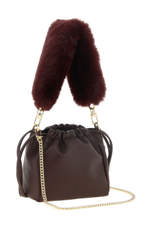 Nappa bucket bag Bordeaux