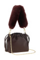 Nappa bucket bag Bordeaux