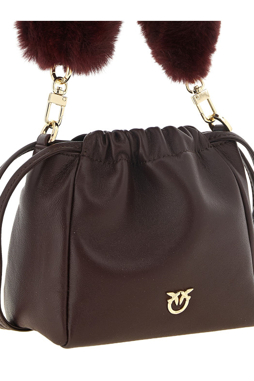 Nappa bucket bag Bordeaux