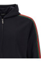 'Web' silk and cotton hoodie Blue