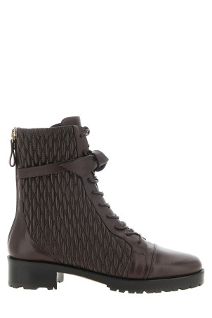'Quilted Clarita Combat' ankle boots Purple