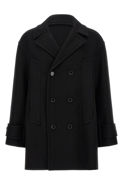 Virgin wool caban Black
