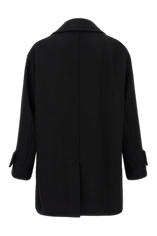Virgin wool caban Black