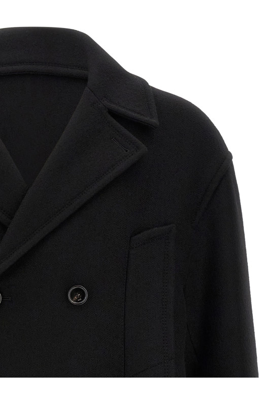 Virgin wool caban Black