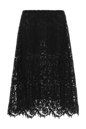 Macramé lace skirt Black