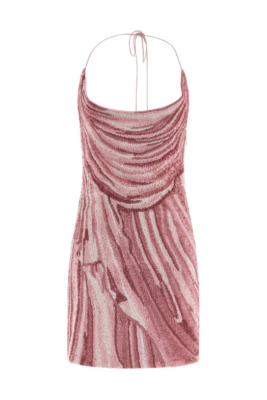 Сукня з паєтками, рожева BALMAIN FF1R2470PC96OAA