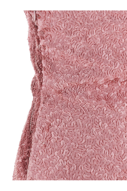 Сукня з паєтками, рожева BALMAIN FF1R2470PC96OAA