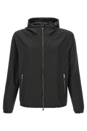 FF jacquard jacket Black