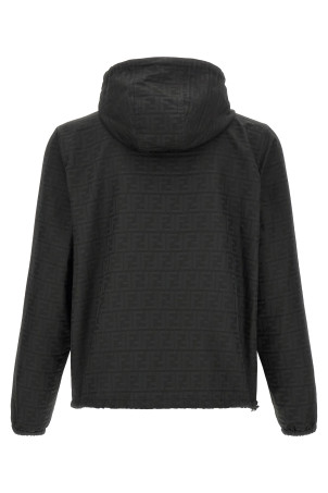 FF jacquard jacket Black