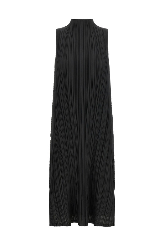 'Mellow Pleats' dress Black