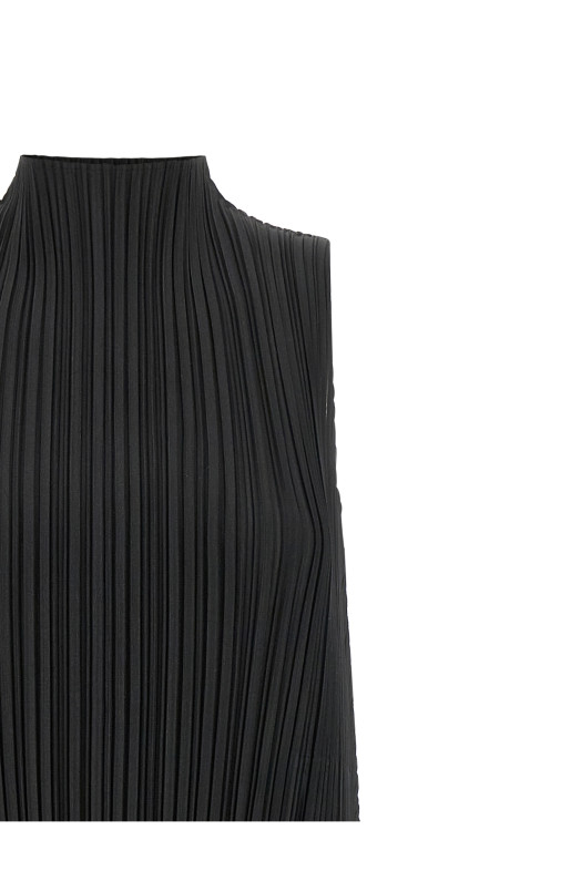'Mellow Pleats' dress Black