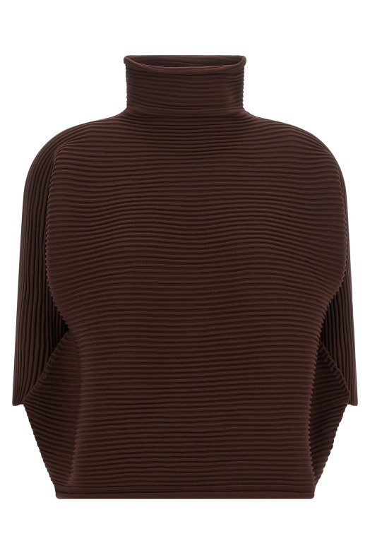 'Zig Zag Knit' blouse Brown