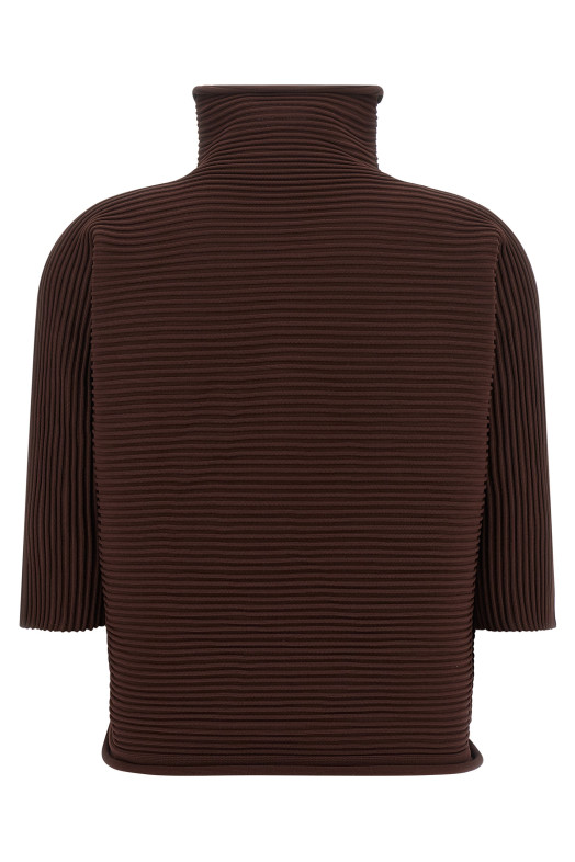 'Zig Zag Knit' blouse Brown