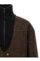 Wool bomber jacket Brown